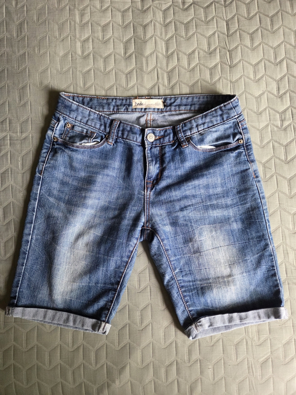Twik Denim Bermuda Shorts Size 28 Stretch Jean Shorts